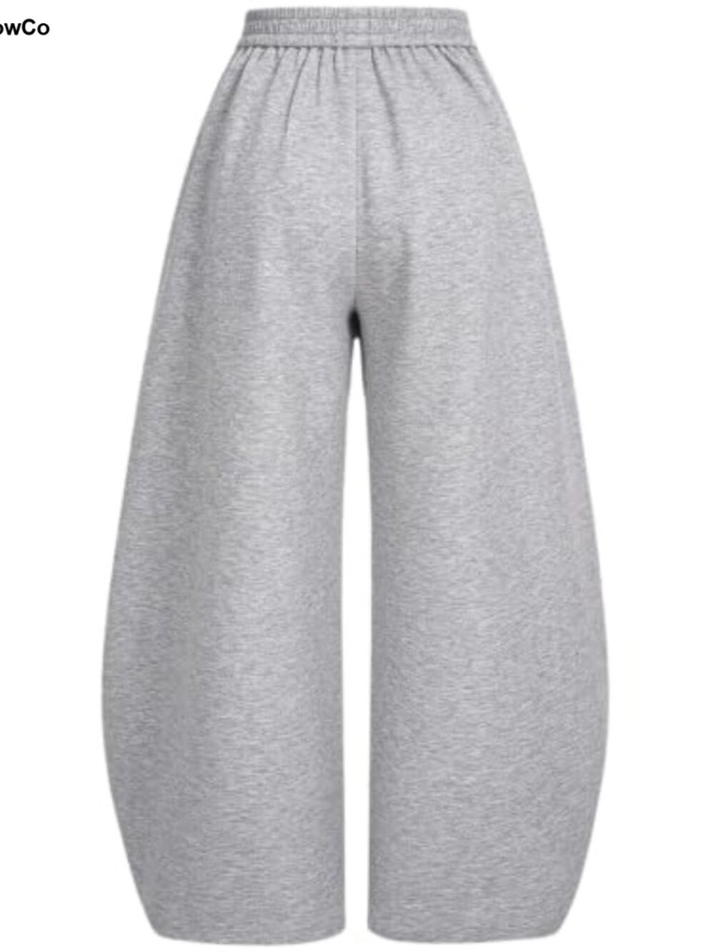 Women's Wide Leg Sweatpants High Waisted Barrel Baggy Tie Waist Cotton Blend - Picture 5 of 6